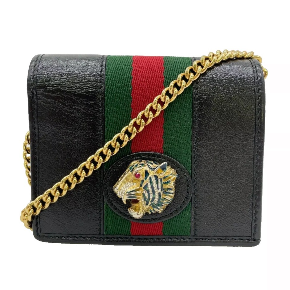 Gucci Rajah Chain-Link Accent Coin Pouch - Picture 2 of 16